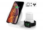 Док-Станция беспроводная wireless fast charger 3in1, для смартфона, часов, наушников