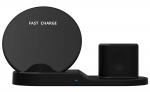 Док-Станция беспроводная wireless fast charger 3in1, для смартфона, часов, наушников