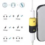 Переходник  iphone Lightning 2 В 1 Audio + Charge (Наушники + зарядка) штекер пластик