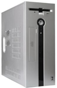 Корпус @lux DLC-C101, mATX, Silver/Black+Silver Slim, 2USB+Audio, PSU 400 W , 20+4 pin mATX Desctop