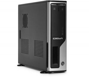 Crown Купить - Корпус Slim CROWN CM-MC-01 black/silver/LCD display ATX (CM-PS350t). Цена, обзор, характеристики, описание, фото, Доставка по Украине. Донецк, Херсон, Симферополь, Севастополь, Харьков, Ивано-франковск,Киев, Одесса, Днепропетровск, Львов, Н