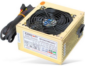 Crown Купить - Блок питания CROWN CM-PS450W   (20+4in, 120mm FAN, SATA*2, PATA(big Molex)*4, FDD*1, 4+4pin,  RTL). Цена, обзор, характеристики, описание, фото, Доставка по Украине. Киев, Донецк, Львов, Днепропетровск, Ивано-франковск, Каменец-Подольский, 