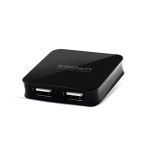 Концентратор (Хаб) CMCR-009  black 4-х портовый USB HAB 2.0., ЖК дисплей CROWN CMCR-009 USB HUB black