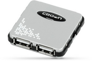 Crown Купить - Хаб USB CROWN CMH-B07 Silver. Цена, обзор, характеристики, описание, фото, Доставка по Украине. Киев, Донецк, Львов, Днепропетровск, Ивано-франковск, Каменец-Подольский, Луганск, Харьков, Херсон, Николаев, Одесса, Запорожье.