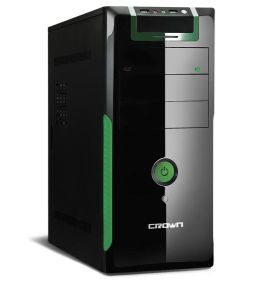 Crown Купить - Корпус Miditower CROWN CMС-33 black/green ATX (CM-PS500W) Superior. Цена, обзор, характеристики, описание, фото, Доставка по Украине. Донецк, Херсон, Симферополь, Севастополь, Харьков, Ивано-франковск,Киев, Одесса, Днепропетровск, Львов, Ни