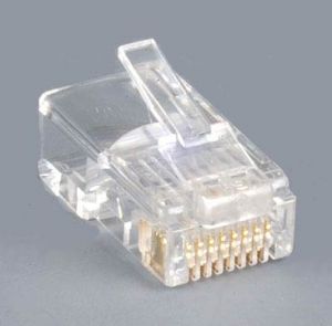 Коннектор @LUX™ UTP RJ-45 Cat 5, 8P8C, 50U упаковка  50шт. пластмассовые, прозрачные; Ukr Pack