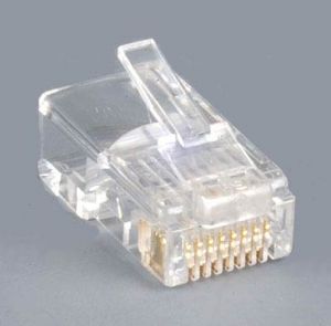 Коннектор @LUX™ UTP RJ-45 Cat 5, 8P8C, 50U упаковка 100шт. пластмассовые, прозрачные; Ukr Pack