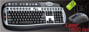 Комплект @LUX GameLaserBandle (клавиатура KL-8000PO + лазерная мышь M-505LU 1600dpi)	