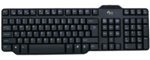 Клавіатура @LUX™ KL-8111PB Black, PS/2 (1m cable), white ENG/RUS letters monoBox