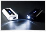 Универсальный Банк заряда (PowerBank) @LUX™ PowerLux AYP-561   5600mAh/5.3V Blue Acrylic; ИНДИКАТОР заряда; ФОНАРИК; 8 переходников  питания + USB cable