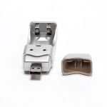 USB @LUX™ зарядное устройство для  2*AA, silver, OEM