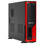 Корпус Slim CROWN CM-MC-01 black/red/LCD display ATX (CM-PS350)