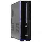 Корпус Slim CROWN CM-MC-03 black/blue ATX (CM-PS350)