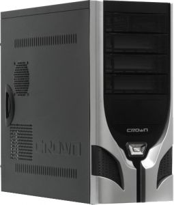 Crown Купить - Корпус Fulltower CROWN CMC-D23 black/silver/shiny front panel ATX (CM-PS500W) Superior. Цена, обзор, характеристики, описание, фото, Доставка по Украине. Донецк, Херсон, Симферополь, Севастополь, Харьков, Ивано-франковск,Киев, Одесса, Днепр