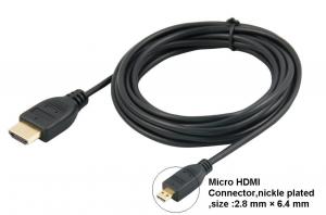 Кабель microHDMI-HDMI 1,5m для смартфона - дешевле всего купить в интернет-магазине в Киеве. Доставка по Украине. Одесса, Днепропетровск, Львов, Николаев, Бердянск, Донецк, Херсон, Харьков, Ивано-франковск.